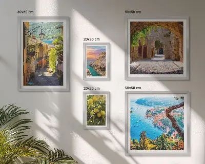Vues charmantes sur la mer ensemble de 5 tableaux