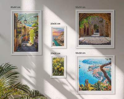 Ensemble de 5 tableaux Vues charmantes sur la mer