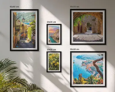 Vues charmantes sur la mer ensemble de 5 tableaux
