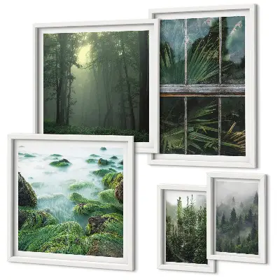 Tableau de décoration murale représentant des paysages verdoyants, des forêts et de la végétation