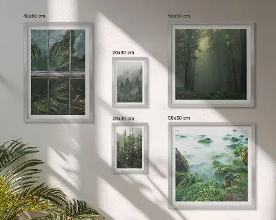 Tableau de décoration murale représentant des paysages verdoyants, des forêts et de la végétation
