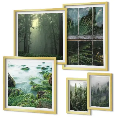 Tableau de décoration murale représentant des paysages verdoyants, des forêts et de la végétation
