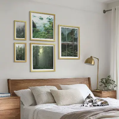 Tableau de décoration murale représentant des paysages verdoyants, des forêts et de la végétation