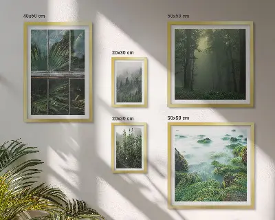 Tableau de décoration murale représentant des paysages verdoyants, des forêts et de la végétation