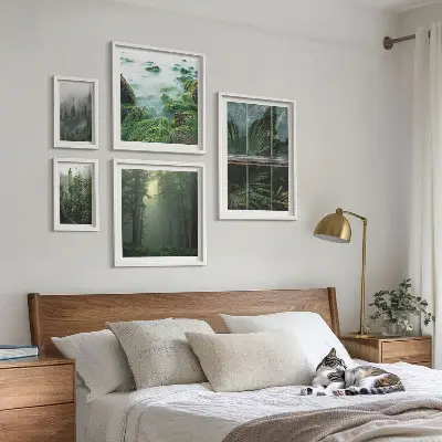 Tableau de décoration murale représentant des paysages verdoyants, des forêts et de la végétation