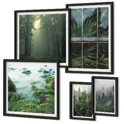 Tableau de décoration murale représentant des paysages verdoyants, des forêts et de la végétation