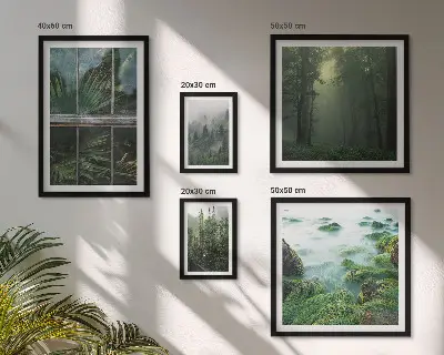 Tableau de décoration murale représentant des paysages verdoyants, des forêts et de la végétation