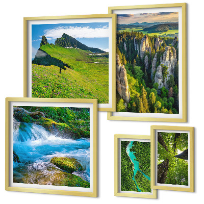 Tableau de décoration murale Paysages montagnes rivières forêts