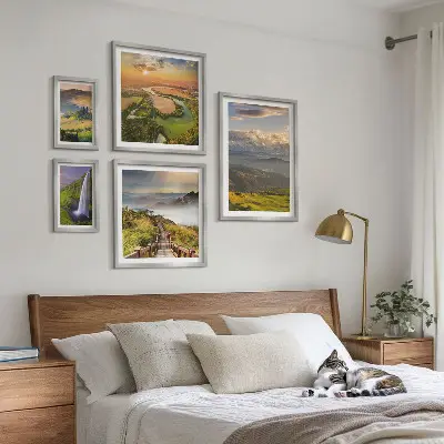 Tableaux paysages de montagne et cascades ensemble de 5 pièces