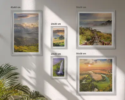 Tableaux paysages de montagne et cascades ensemble de 5 pièces