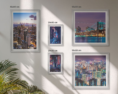 Tableau de décoration murale Paysages nocturnes urbains illuminés au néon