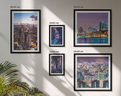 Tableau de décoration murale Paysages nocturnes urbains illuminés au néon