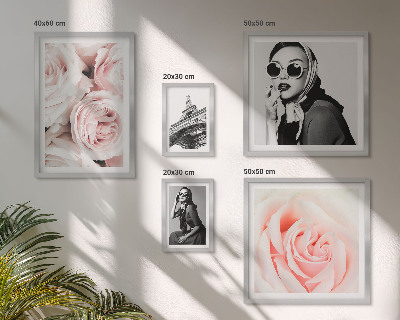 Ensemble de 5 tableaux Des portraits élégants de roses