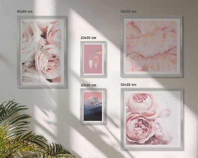Tableau de décoration murale Des fleurs roses, un accent élégant