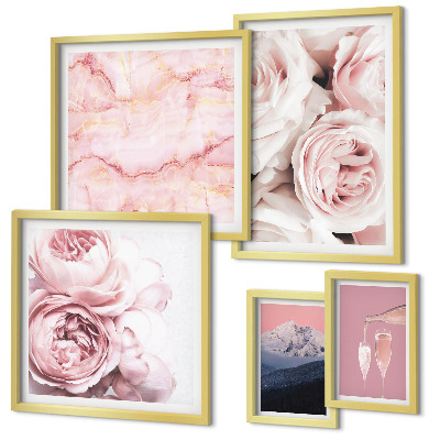 Tableau de décoration murale Des fleurs roses, un accent élégant