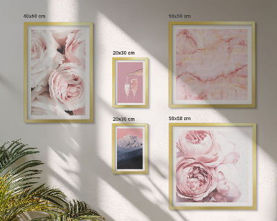 Tableau de décoration murale Des fleurs roses, un accent élégant