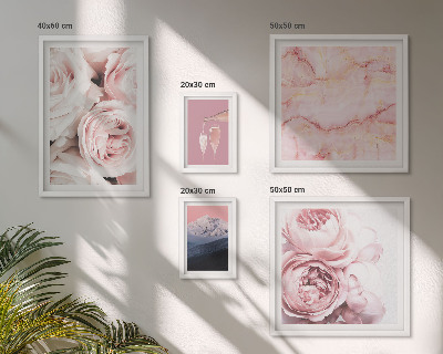 Tableau de décoration murale Des fleurs roses, un accent élégant