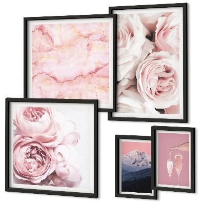 Tableau de décoration murale Des fleurs roses, un accent élégant