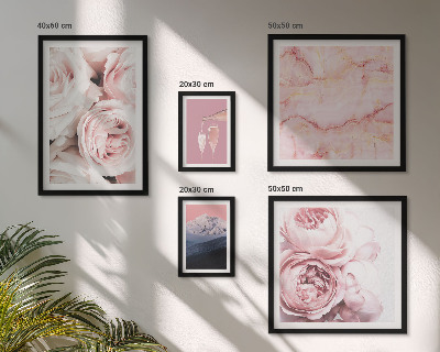 Tableau de décoration murale Des fleurs roses, un accent élégant