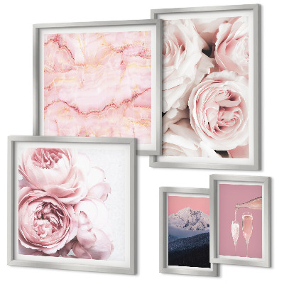 Tableau de décoration murale Des fleurs roses, un accent élégant