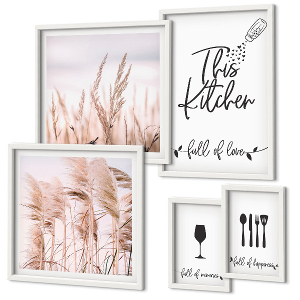 Tableau de décoration murale Cuisine bohème, j'adore cuisiner