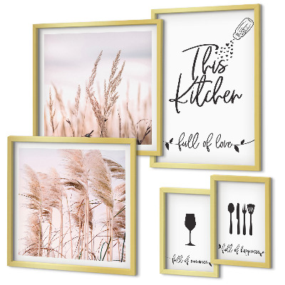 Tableau de décoration murale Cuisine bohème, j'adore cuisiner