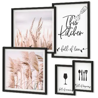 Tableau de décoration murale cuisine bohème avec l'inscription j'adore cuisiner