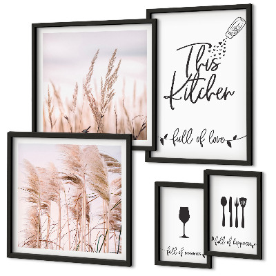Tableau de décoration murale Cuisine bohème, j'adore cuisiner