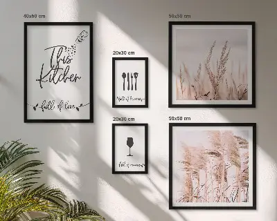 Tableau de décoration murale cuisine bohème avec l'inscription j'adore cuisiner