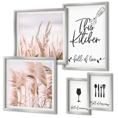 Tableau de décoration murale cuisine bohème avec l'inscription j'adore cuisiner