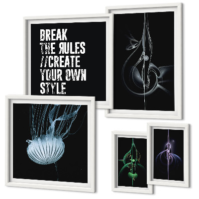 Ensemble de 5 tableaux Motifs créatifs abstraits