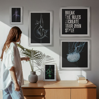 Ensemble de 5 tableaux Motifs créatifs abstraits