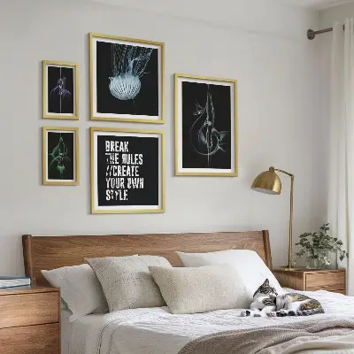 Motifs créatifs abstraits ensemble de 5 tableaux