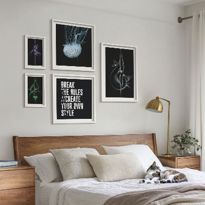 Ensemble de 5 tableaux Motifs créatifs abstraits