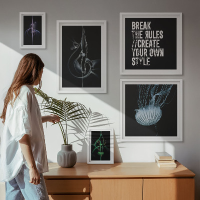 Ensemble de 5 tableaux Motifs créatifs abstraits
