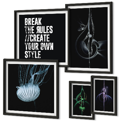 Ensemble de 5 tableaux Motifs créatifs abstraits