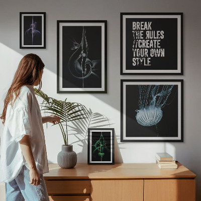 Ensemble de 5 tableaux Motifs créatifs abstraits