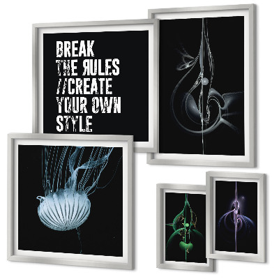 Ensemble de 5 tableaux Motifs créatifs abstraits