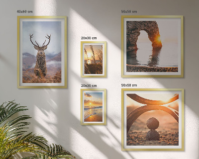 Ensemble de 5 tableaux La nature et les animaux sauvages en harmonie