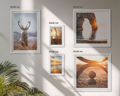 Ensemble de 5 tableaux La nature et les animaux sauvages en harmonie