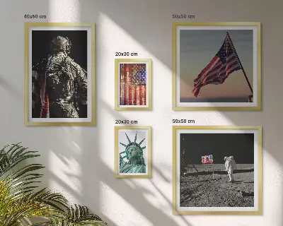 Tableau de décoration murale sur le symbolisme de l'histoire américaine