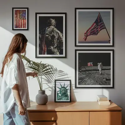 Tableau de décoration murale sur le symbolisme de l'histoire américaine