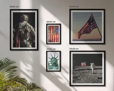 Tableau de décoration murale sur le symbolisme de l'histoire américaine