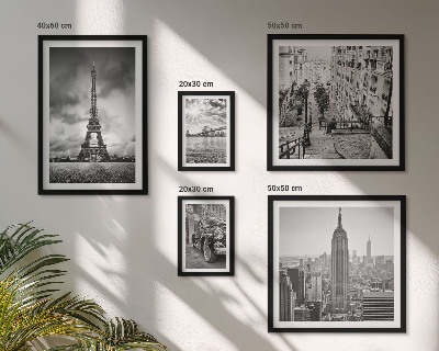 Lot de tableaux encadrés Icônes architecturales des paysages urbains