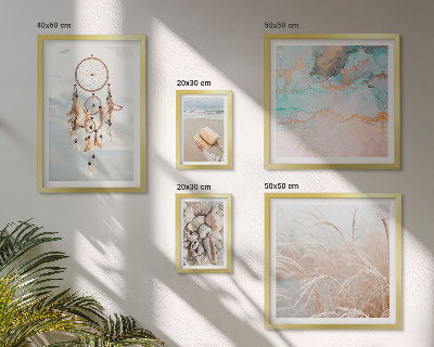 Ensemble de 5 tableaux Rêves bohèmes plage nature
