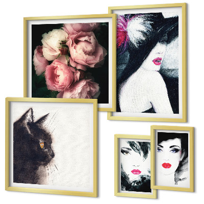 Tableau de décoration murale Portraits élégants de femmes avec des roses
