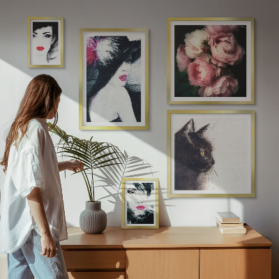 Tableau de décoration murale Portraits élégants de femmes avec des roses