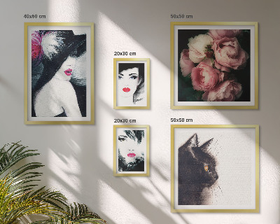 Tableau de décoration murale Portraits élégants de femmes avec des roses