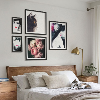 Tableau de décoration murale Portraits élégants de femmes avec des roses