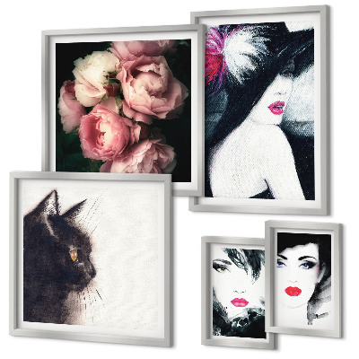 Tableau de décoration murale Portraits élégants de femmes avec des roses